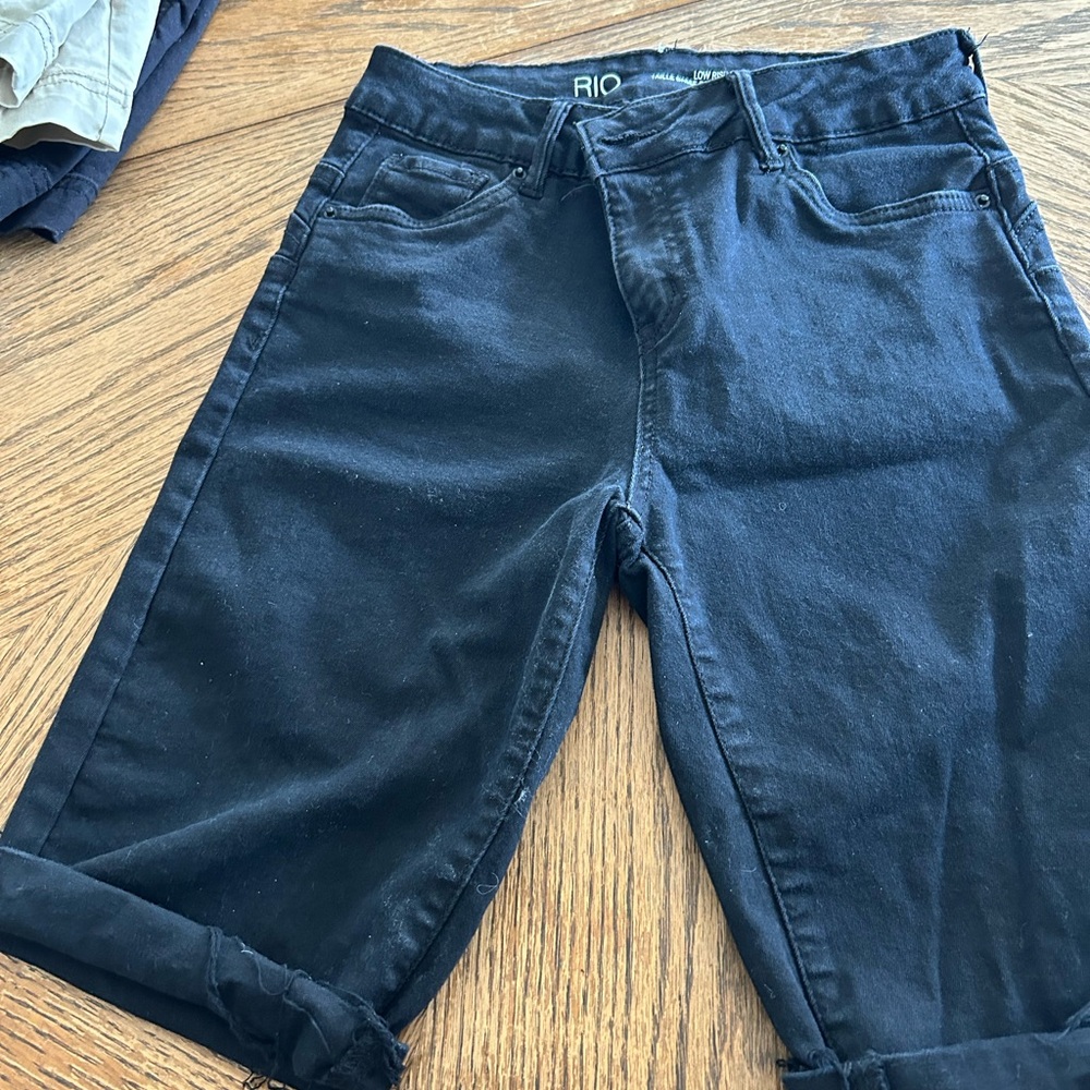 Black Denim Shorts